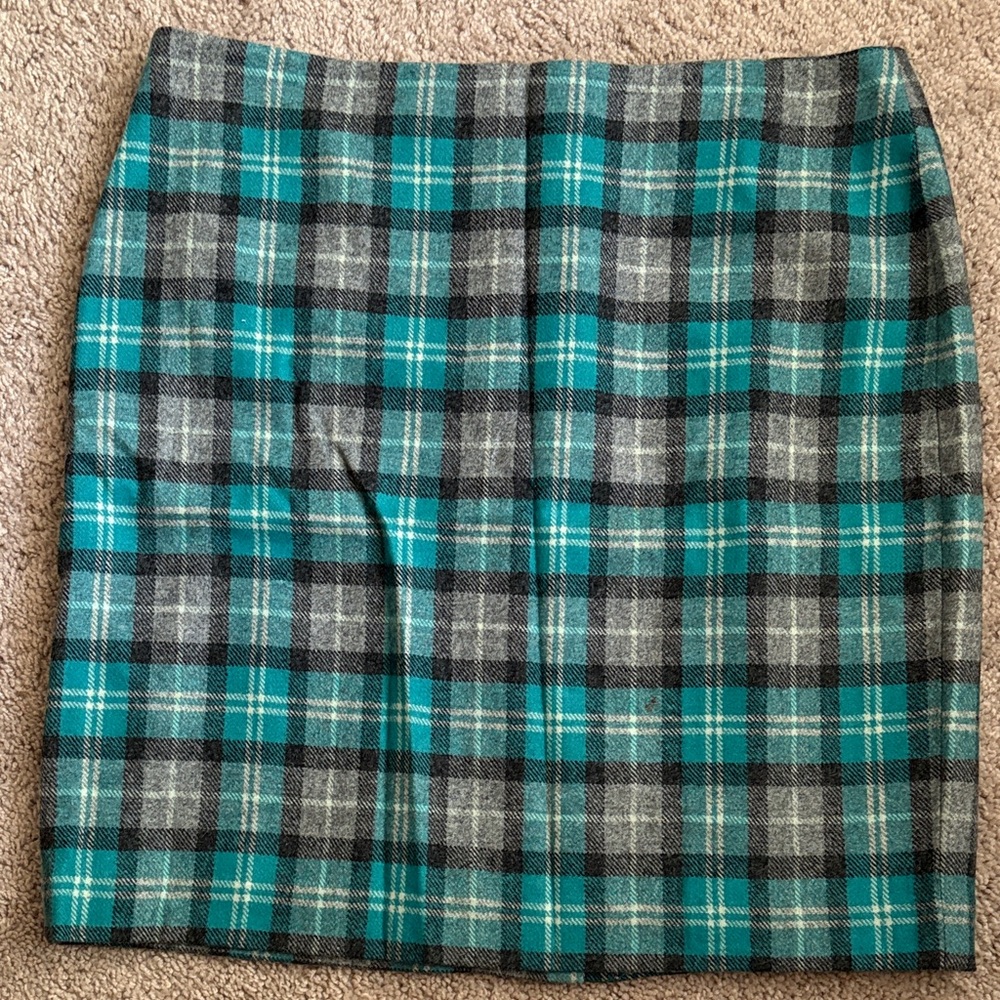 Petite plaid Talbots wool blend Skirt